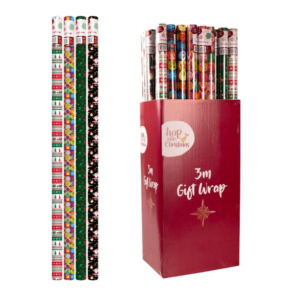Assorted Christmas Paper Gift Wrap = 99cm x 300cm