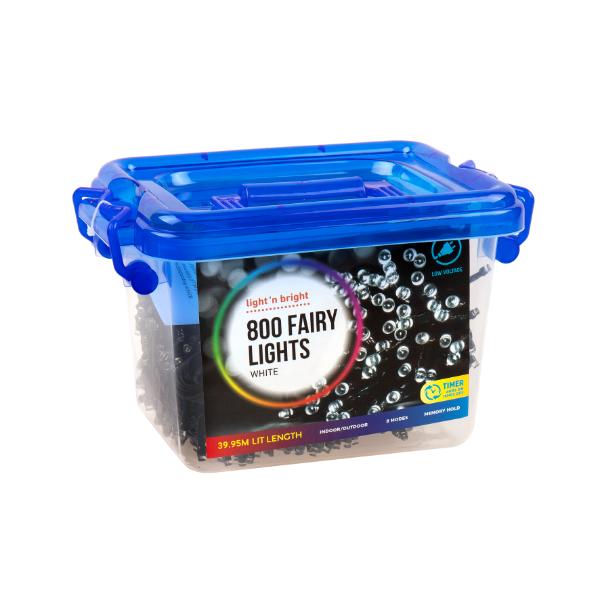 800 White Fairy Lights - 39.95m