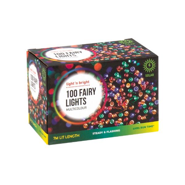 100 Multicolour Fairy Lights - 700cm