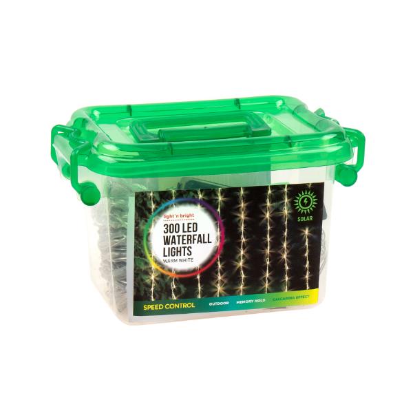 300 Warm White Led Speed Control Waterfall Lights