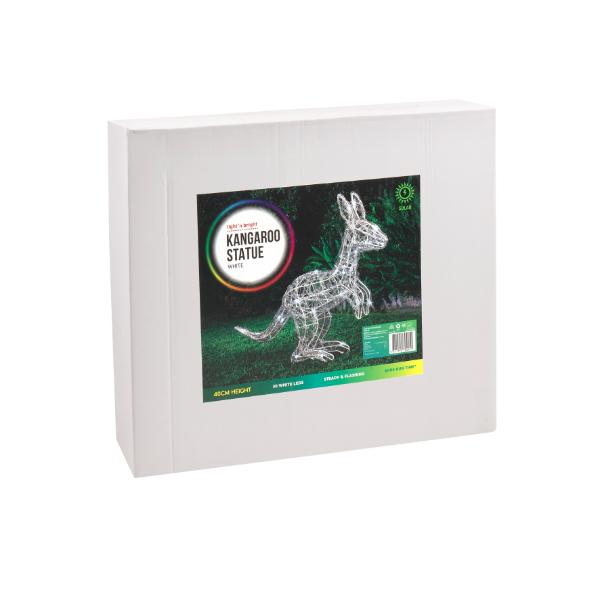White Kangaroo Statue - 40cm