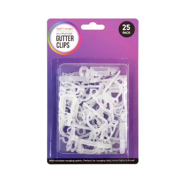 25 Pack Multipurpose Gutter Clips