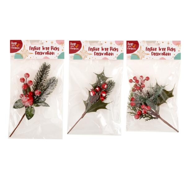 Festive Tree Picks Decoration