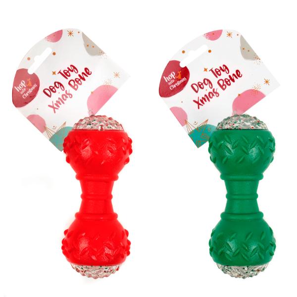 Christmas Dog Toy Bone - 16cm x 7cm