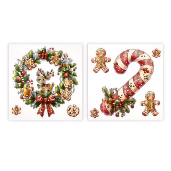 Assorted Christmas Window Stickers - 30.5cm x 30.5cm