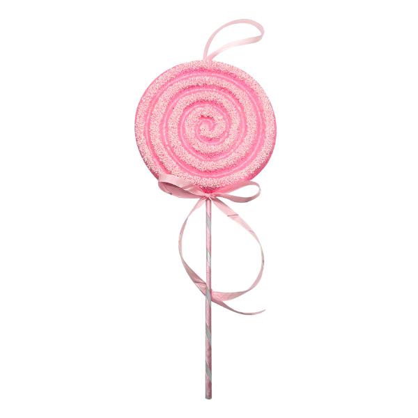 Christmas Swirl Pink Candy Lollipop Tree Ornament Decoration - 33cm