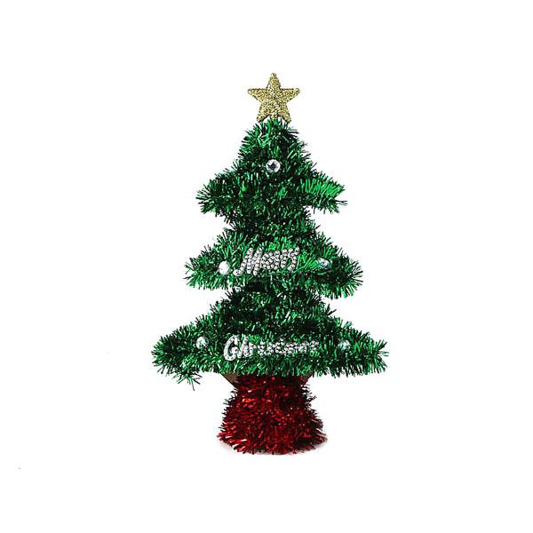 Christmas 3D Tinsel Tree Table Decoration - 20cm