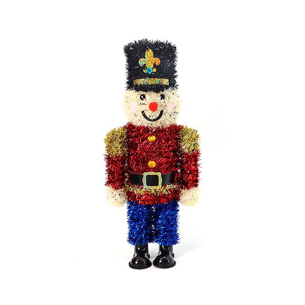 Christmas 3D Tinsel Nutcracker Table Decoration - 37cm