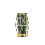 Load image into Gallery viewer, Gold Decorative Glass Vase - 12.5cm x 28cm