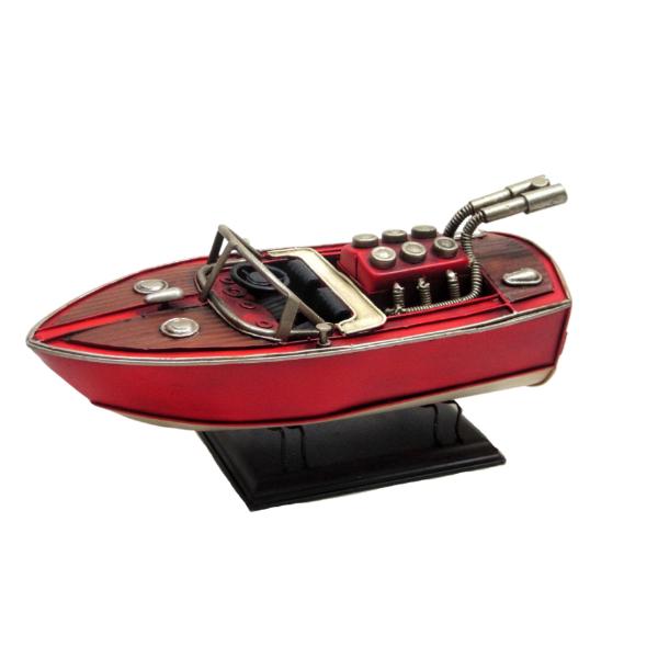 Metal Speed Boat - 24.5cm x 10.5cm x 12cm