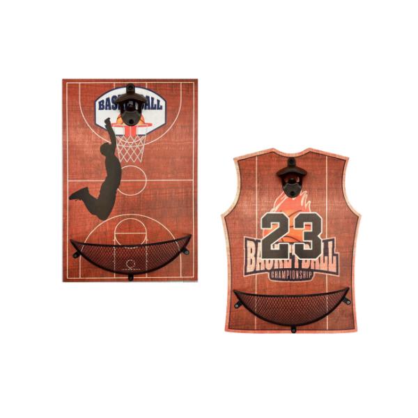 Basketball Jersey & Court Shape Bottle Opener Mdf - 29cm x 38cm