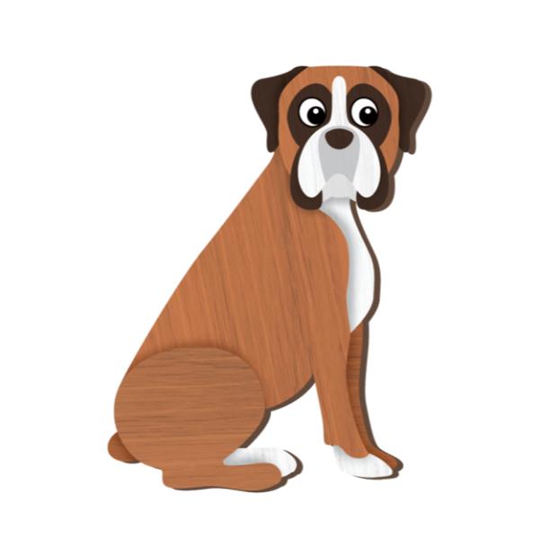 I Love My Boxer Shepherd Magnet