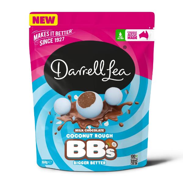 Darrell Lea Coconut Rough BBs Milk Chocolate - 168g