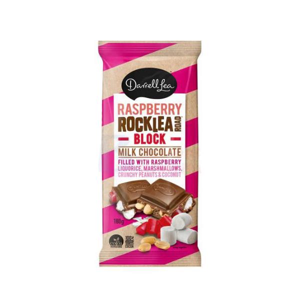 Darrell Lea Raspberry Rocklea Road Milk Chocolate - 180g