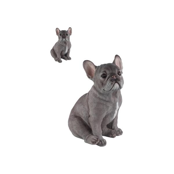 Sitting Grey French Bulldog - 36cm