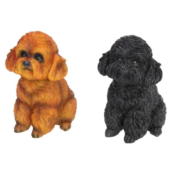 Sitting Cavoodle Dog - 16cm