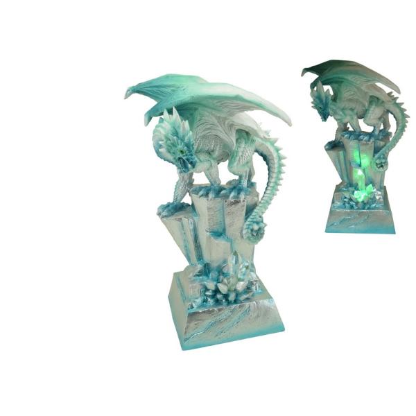 Guardian Ice Dragon With Light Up Crystal Lair - 16cm