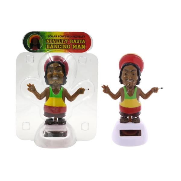 Solar Powered Novelty Cool Rasta Man