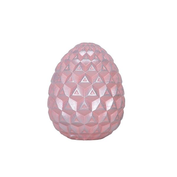 Resin Pink Egg - 8.3cm x 8cm x 10.3cm