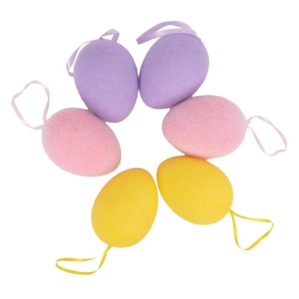 2 Pack Flocked Eggs - 9cm