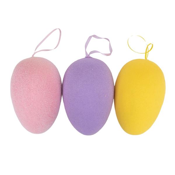 3 Pack Flocked Eggs - 19cm