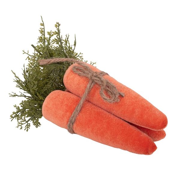 2 Pack Orange Velvet Carrots - 8cm x 20cm