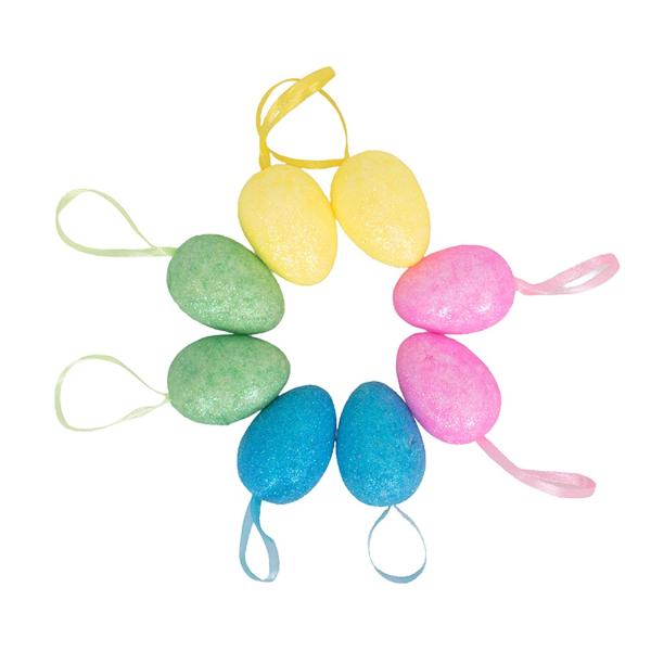 8 Pack Easter Foam Eggs - 2.8cm x 4cm
