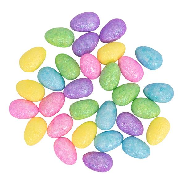 30 Pack Easter Coloured Foam Eggs - 2.8cm x 4cm
