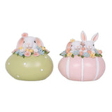 Load image into Gallery viewer, Polyresin Egg With Bunny - 15cm x 10.5cm x 15.3cm