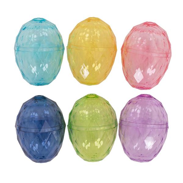 6 Pack Iridescent Fillable Eggs - 6cm