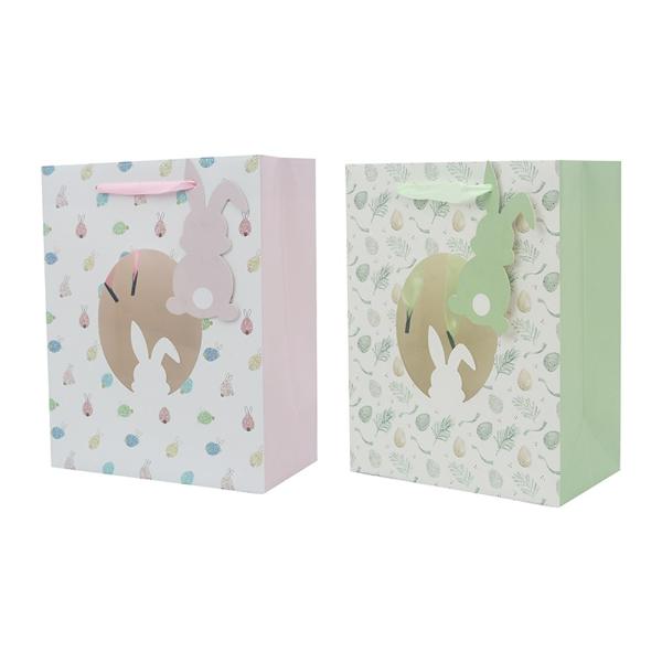 Assorted Medium Easter Egg Gift Bag With Cutout- 18cm x 23cm x 10cm