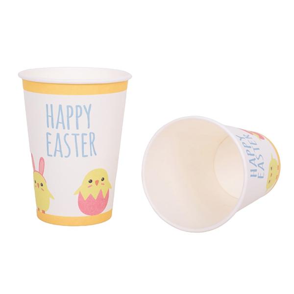 20 Pack Yellow Chick Easter Paper Cup - 266ml