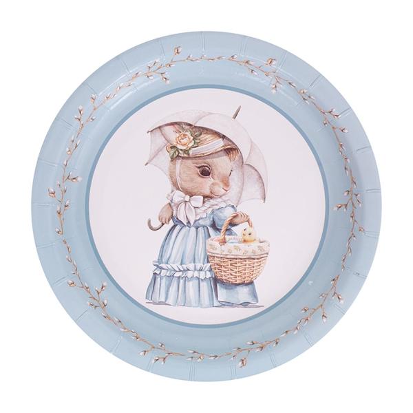 20 Pack Easter Old World Bunny Plate - 18cm