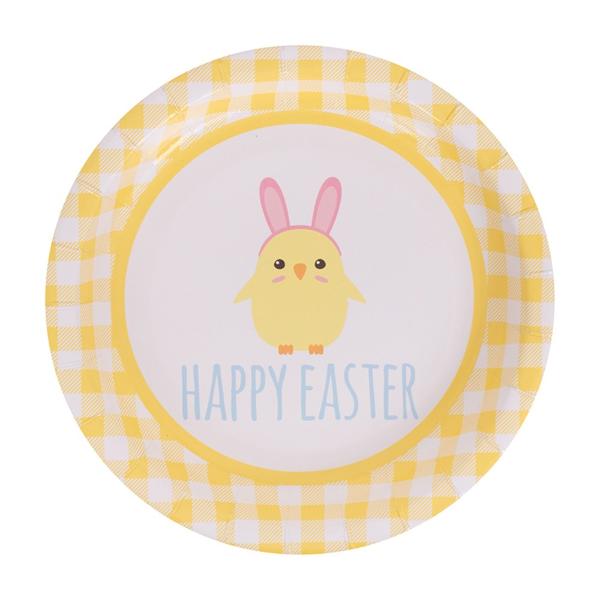 20 Pack Easter Yellow Chicken Plate - 18cm