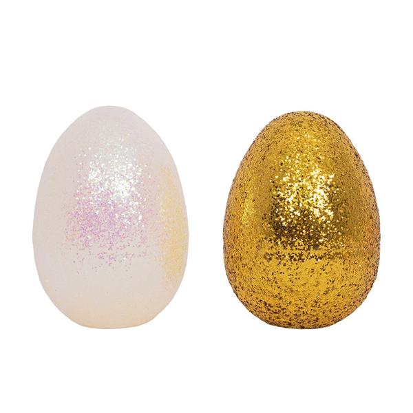 Assorted Gold Or White Fillable Egg - 15cm