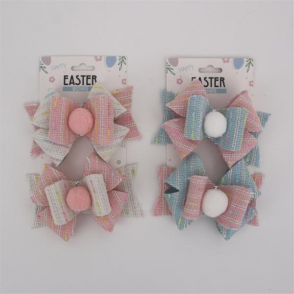2 Pack Hair Bows - 13cm x 6cm