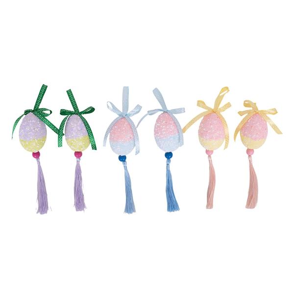 Hanging Egg With Tassel - 4cm x 6cm