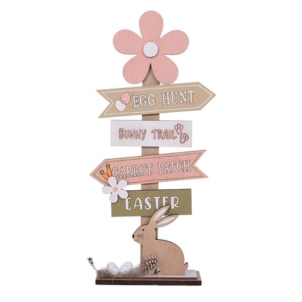 Mdf Easter Egg Hunt Sign - 15cm x 5.5cm x 34.5cm