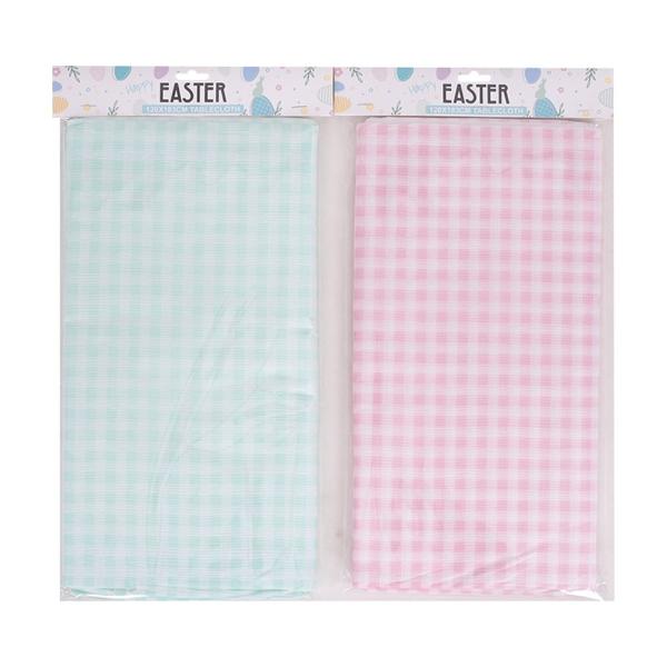 Gingham Flannel Back 22g Tablecloth - 137cm x 274cm