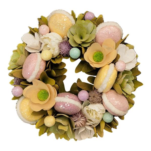 Easter Wreath With Macaroons - 27cm