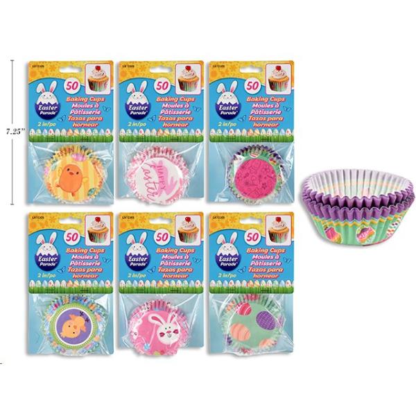 50 Pack Easter Baking Cups - 5cm