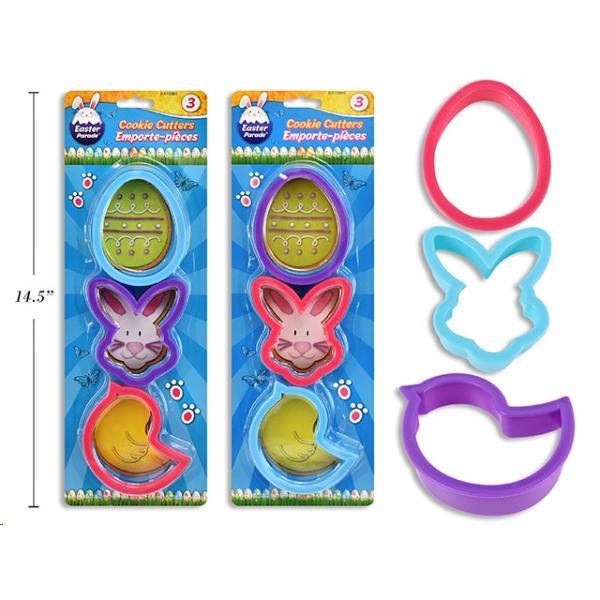 3 Pack Easter Cookie Cutters