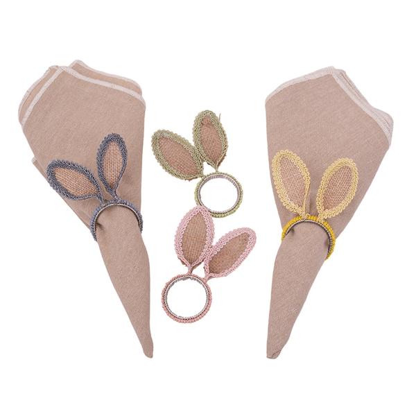 4 Pack Bunny Ear Napkin Rings