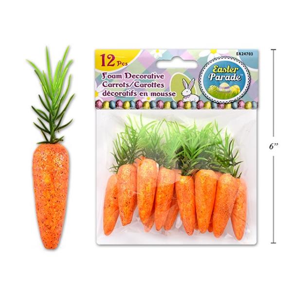 12 Pack Easter Carrots - 8.5cm