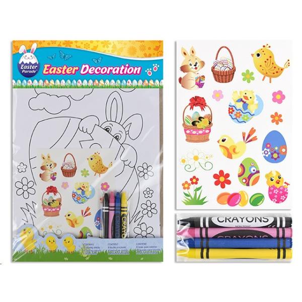 8 Sheets Easter Colouring Kit - 26cm x 19cm