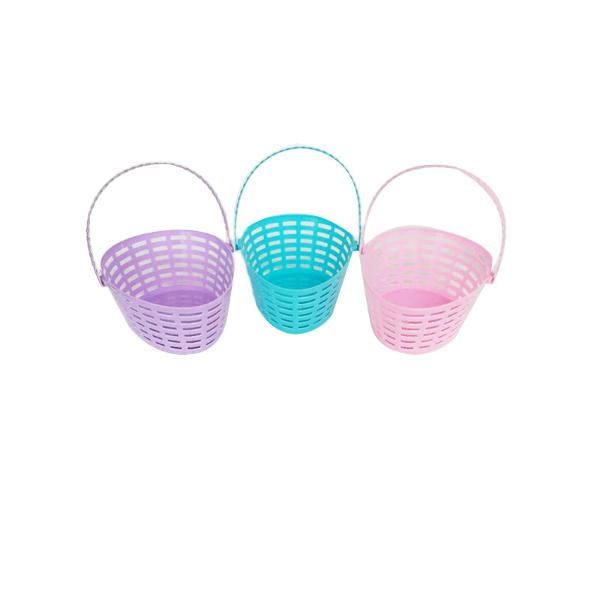 Pastel Easter Egg Shape Basket - 20.3cm x 16.5cm x 9.5cm
