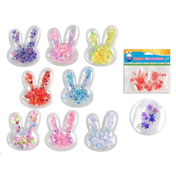 6 Pack Easter Confetti Filled Bunny - 3.5cm
