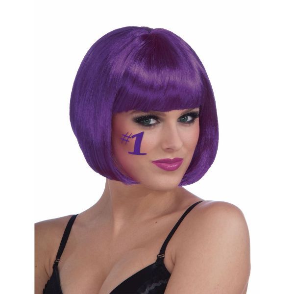 Colored Bob Wig-Purple