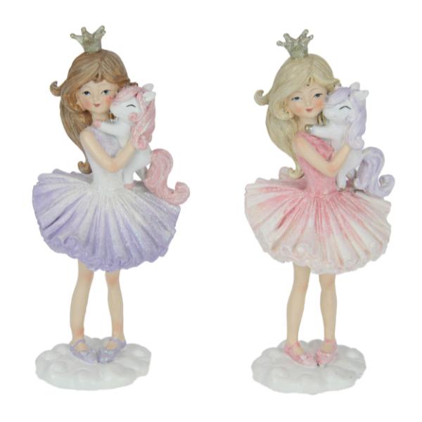 Fairy Princess Hugging Unicorn - 18cm