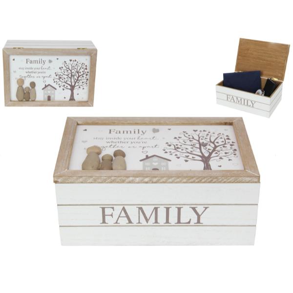 Family Box With Rock Family - 24cm x 16cm